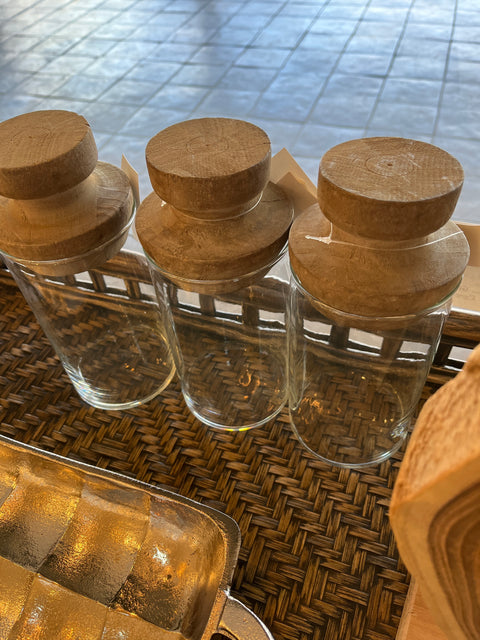 Glass display canisters