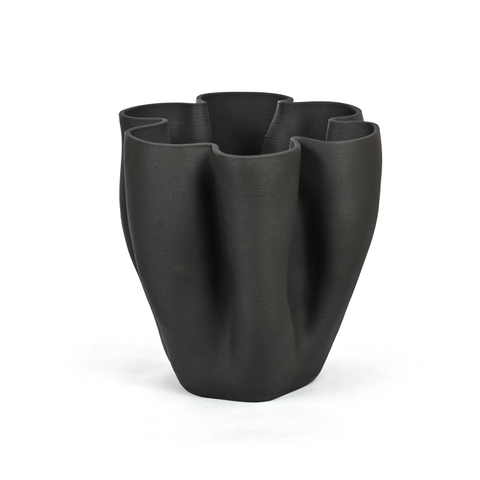 Planter Wavy Small 3D Black