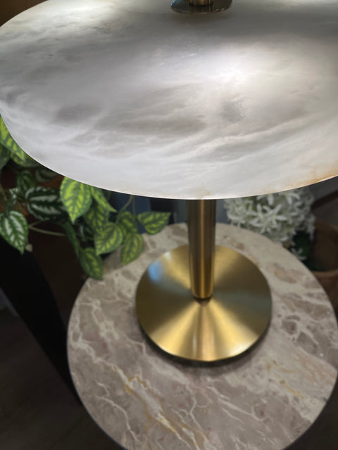 Table Lamp Alabaster And Metal