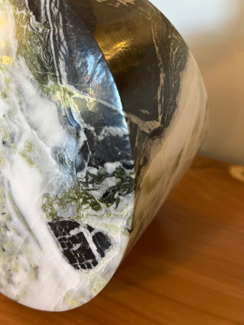 Table Lamp Small Marble Green Excl Shade