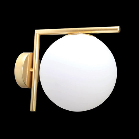 Wall Light Glass & Satin Ball