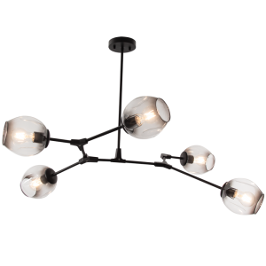 Pendant Molecule 5 Light Metal & Glass