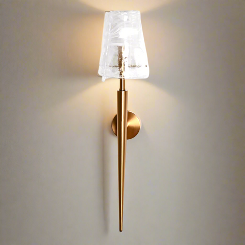 Wall Light with Cut Glass Shade