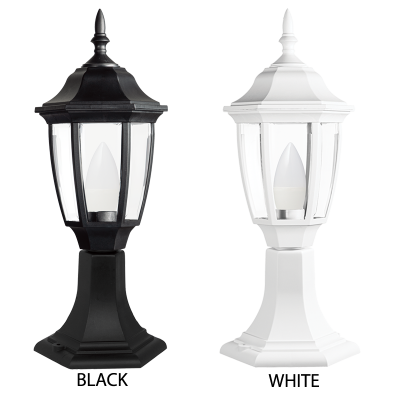 Outdoor Lantern Pillar Light 6 Sided