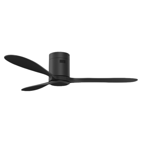 Fan Solent Hugger Black with Remote, No Light