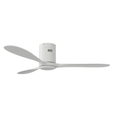 Fan Solent Hugger White With Remote, No Light