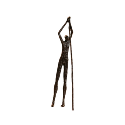 Man With Pole Sculpture