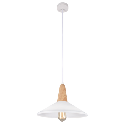 Pendant Metal with Wood Detail