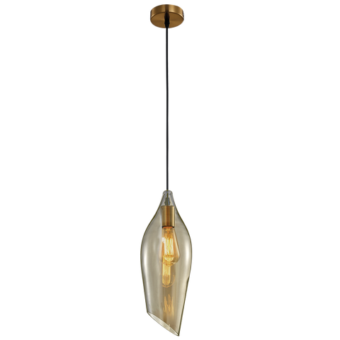 Pendant Angled Bottom Glass Small