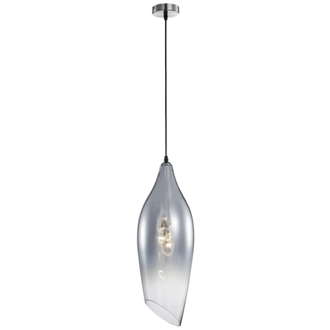 Pendant Angle Glass Bottom Smoke Large