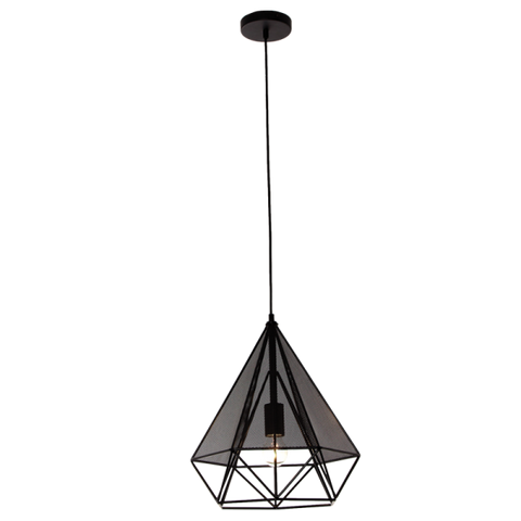 Pendant Black Metal Diamond