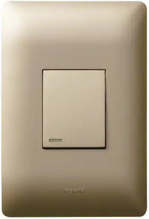 Legrand Ysalis 4x2 1 Lever 2 way Champagne