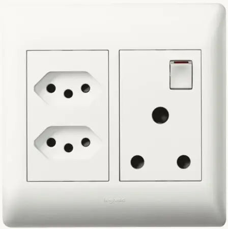 Legrand Ysalis New RSA Double Socket Monobloc 4x4 White