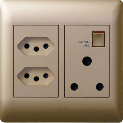 Legrand Ysalis New RSA Double Socket Monobloc 4x4 Champange
