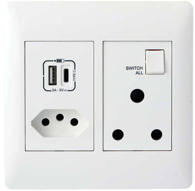 Legrand Ysalis Mono 4X4 WHT 1x old RSA 1x New RSA USB A&C