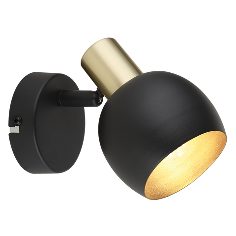Satin Brass Black Spotlight Single