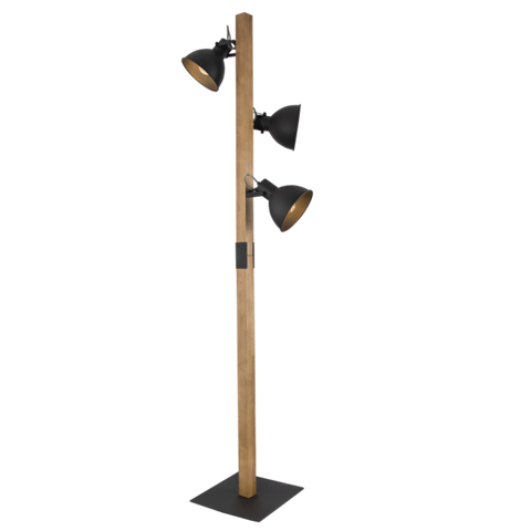 Metal & Wood Floor Lamp