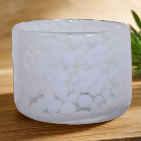 T-Light Candle Holder White Tortoiseshell