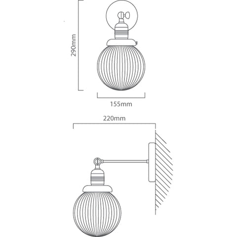 Wall Light with Clear Glass