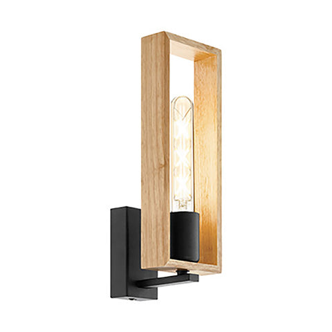 Wall Light Rectangular Timber