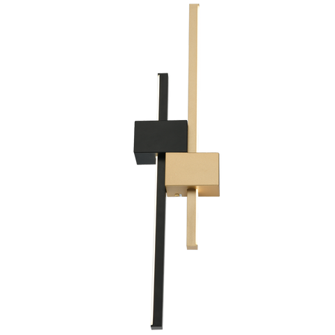 Wall Light LED Black & Gold Arms