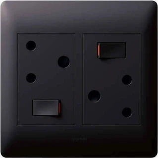 Legrand Ysalis Old RSA Double Socket 4X4 Black