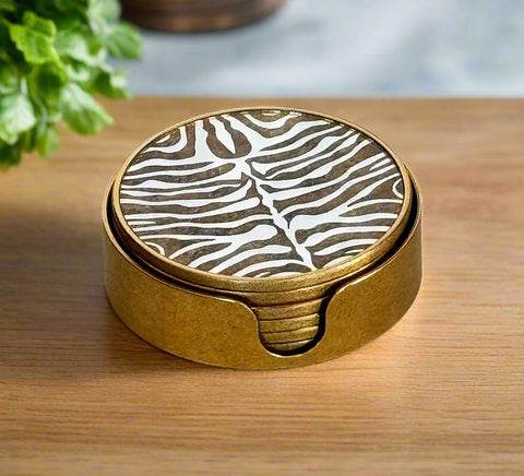 Glass Coasters Zebra