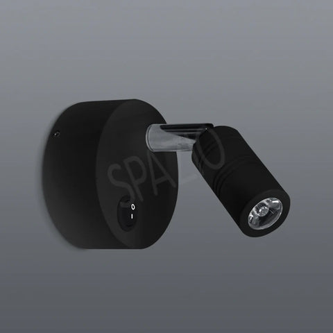 LED Compact Spot With Switch Black