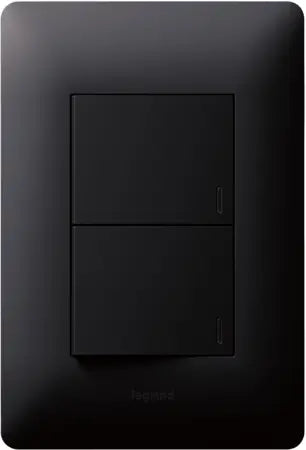 Legrand Ysalis 4x2 2 Lever 2 way Black