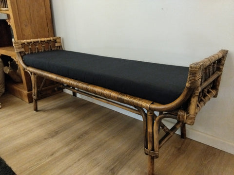 Brown Rattan Bench