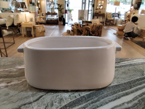White Ceramic Planter