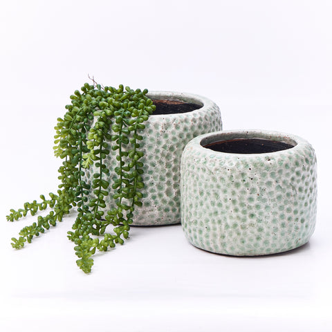 Pot textured Sml Light Celedon Green