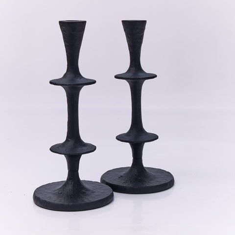 Candle Holder Matt Black Finish