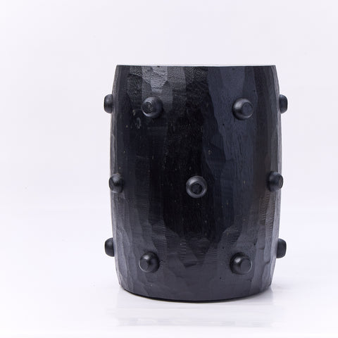 Stool with Knots Black Charcoal