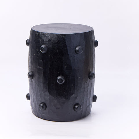Stool with Knots Black Charcoal