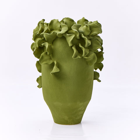 Pottery Vase Organic Green