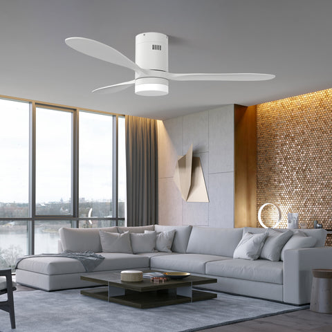 Fan Solent Hugger White With Remote And Light