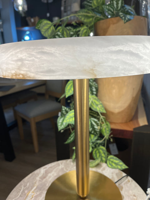 Table Lamp Alabaster And Metal