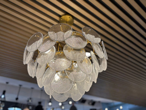 Chandelier Glass & Metal