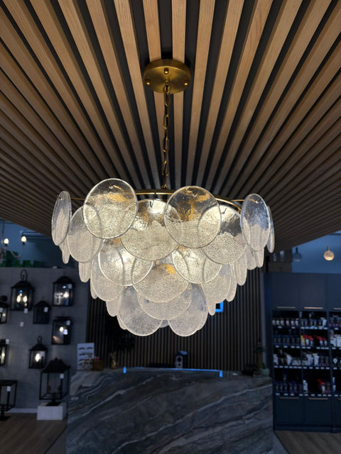 Chandelier Glass & Metal