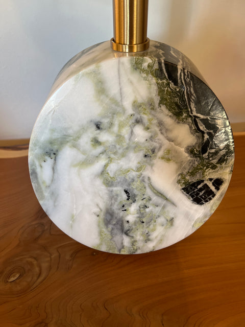 Table Lamp Small Marble Green Excl Shade