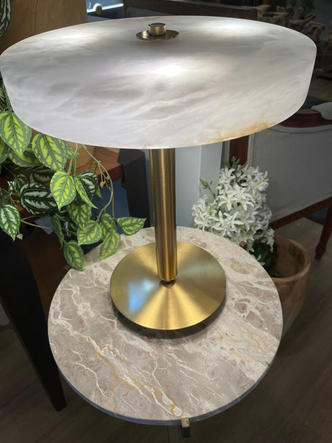 Table Lamp Alabaster And Metal