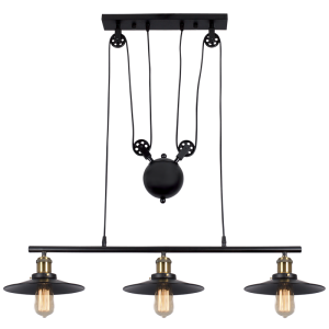 Pendant Rustic Trio with Pulley Cord