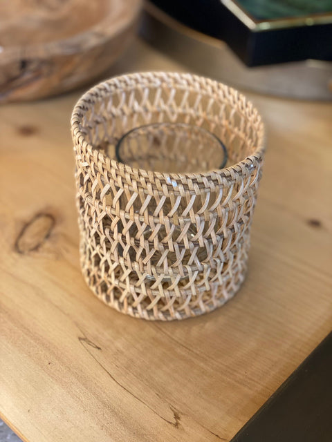 Candle Holder Rattan