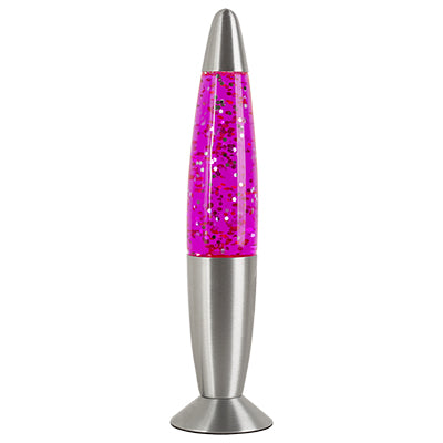 Glitter Lamp Oval Pink Liquid