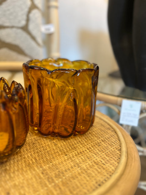 Hurricane Glass Medium Amber