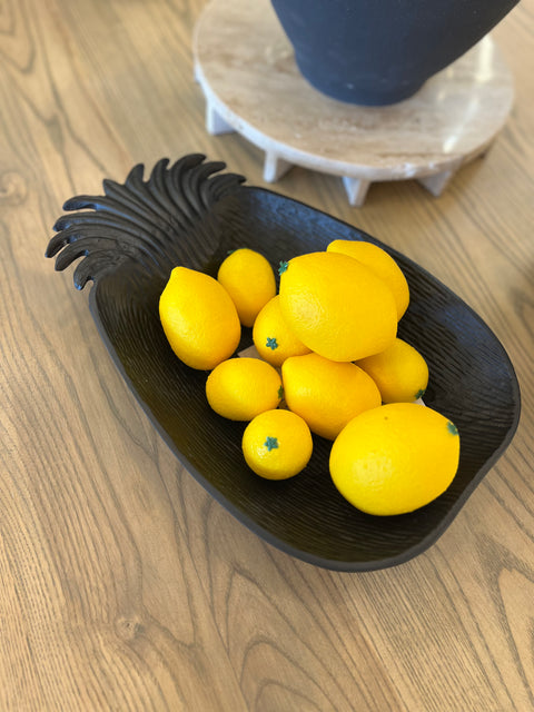 Pineapple Shaped Black Platter