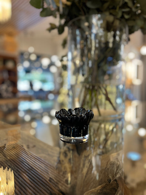T-Light with Edges Glass Black