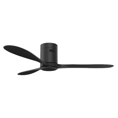 Fan Solent Hugger Black With Remote, No Light