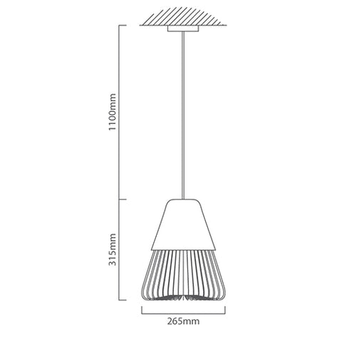 Nara Pendant black E27 40W